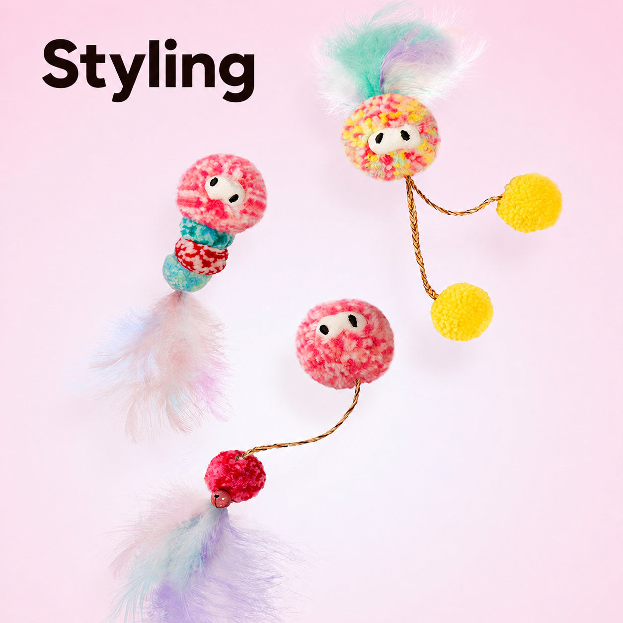 Color-pop Feather Pom Teaser