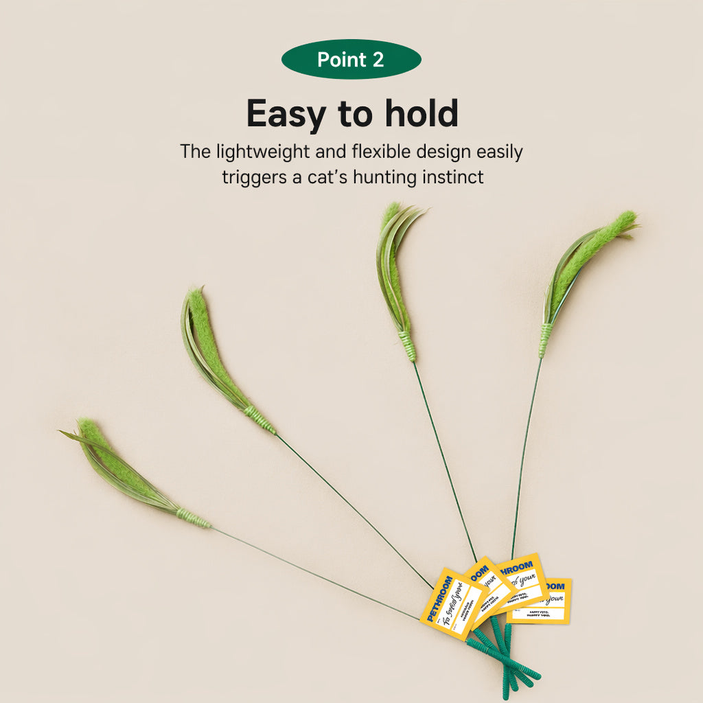 Long-stick Cat Teaser Wand