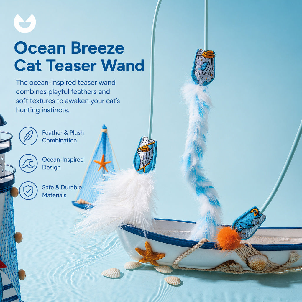 Long-reach Feather Wand Toy