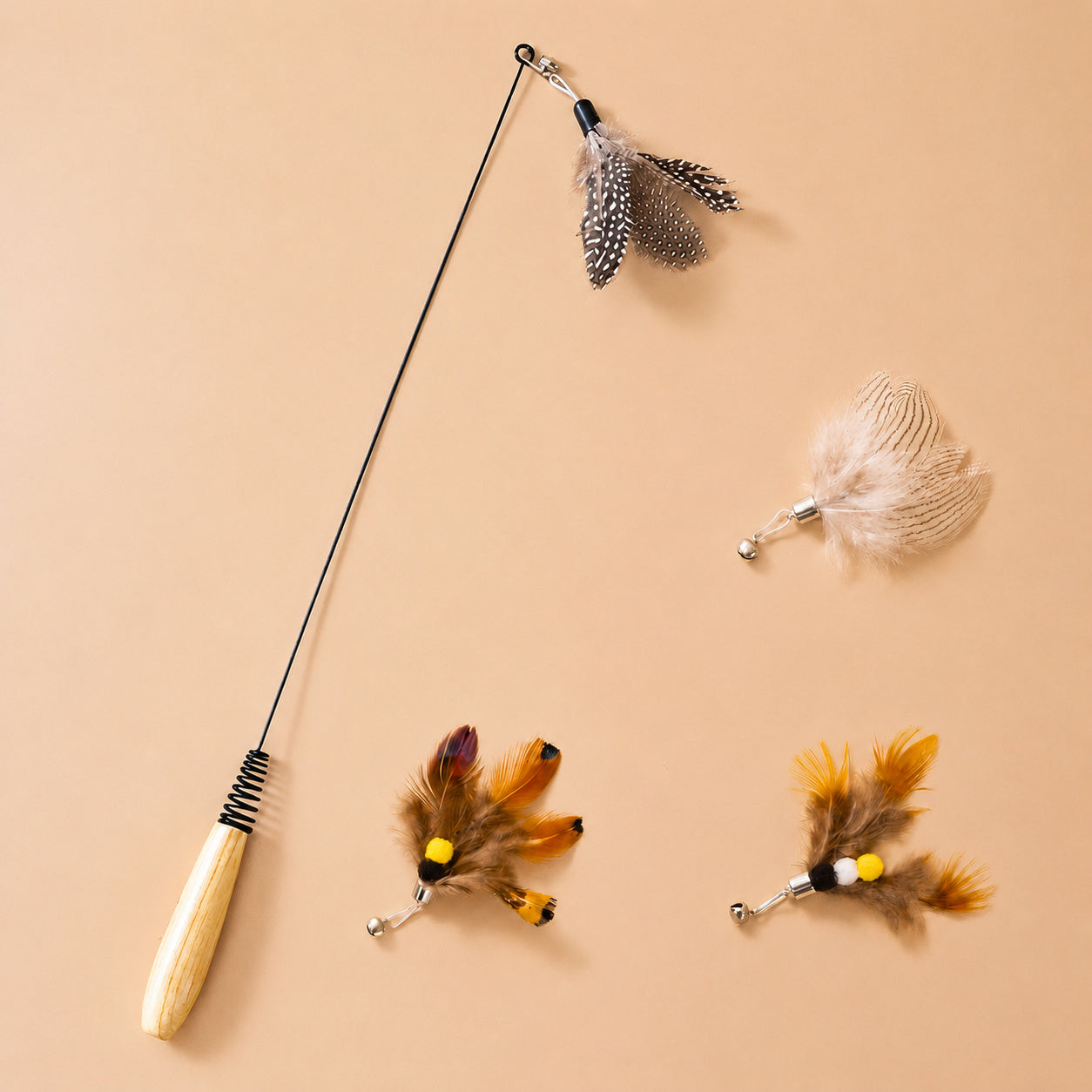 Feather Teaser Wand With Lures