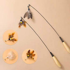 Feather Teaser Wand With Lures