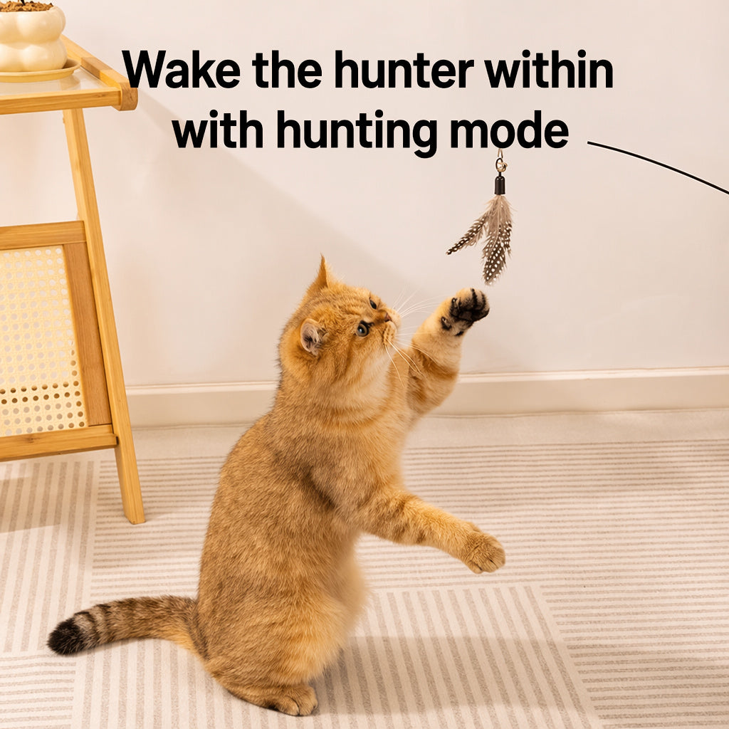 Feather Teaser Wand With Lures