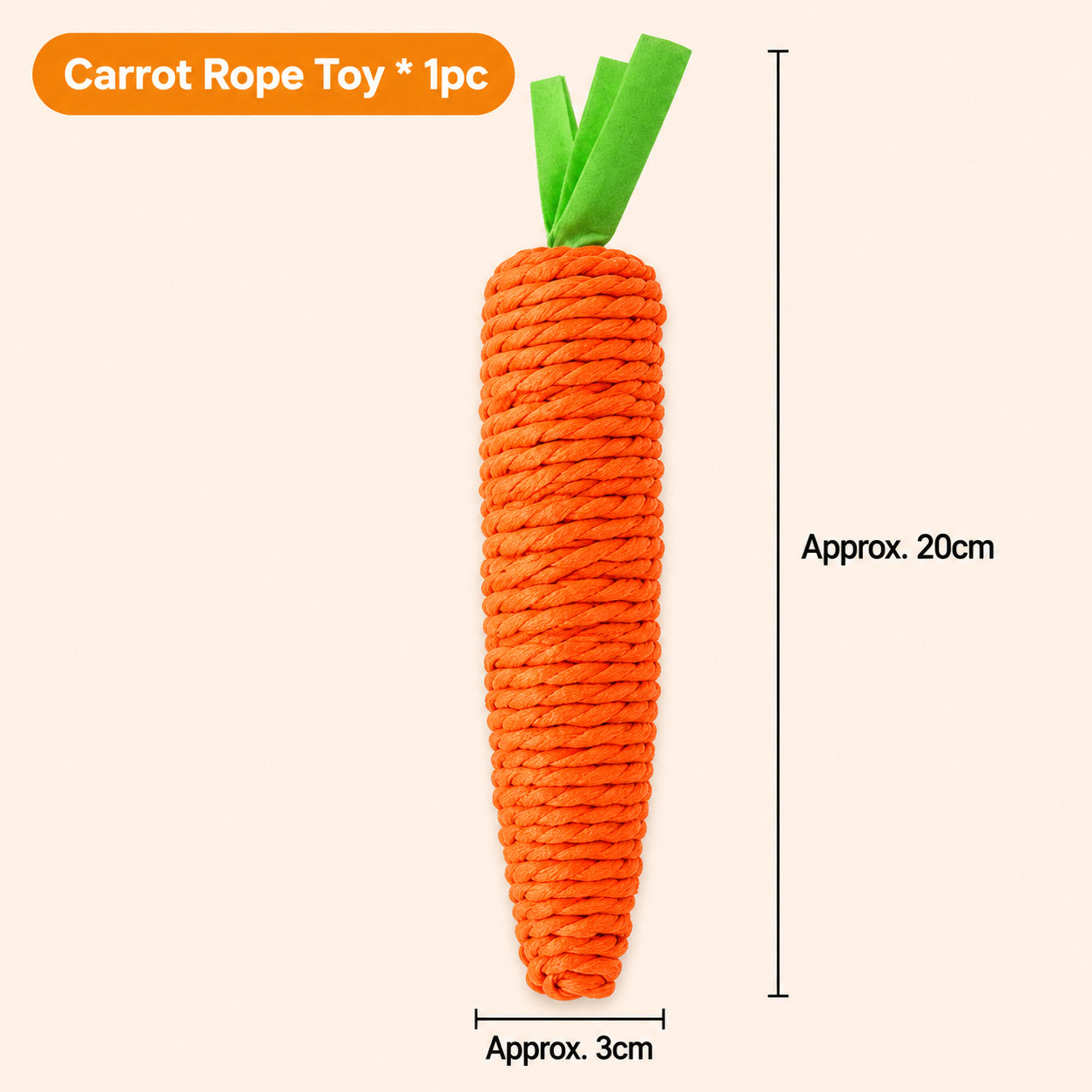Handwoven Carrot Chew Toy