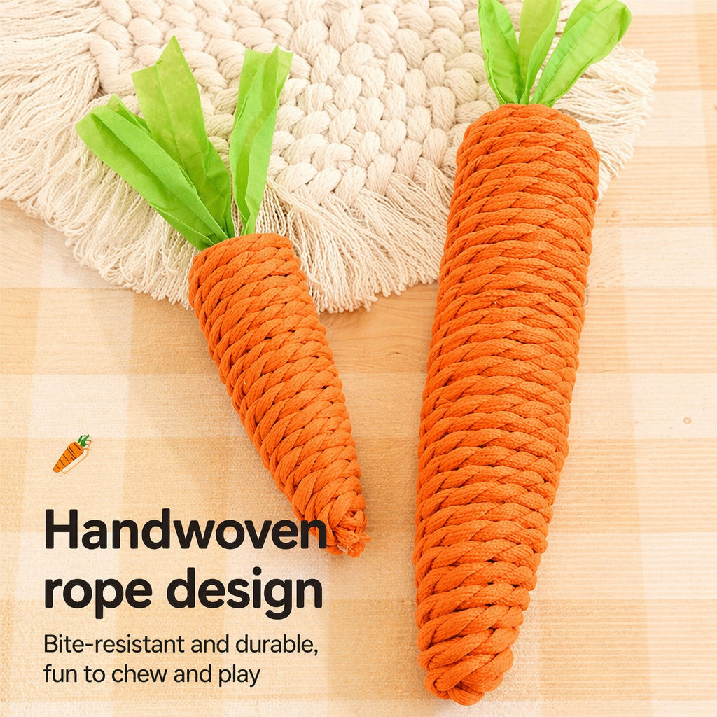 Handwoven Carrot Chew Toy