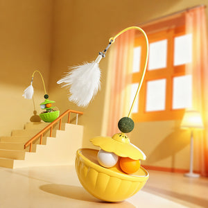 Wobble Feather Teaser With Catnip