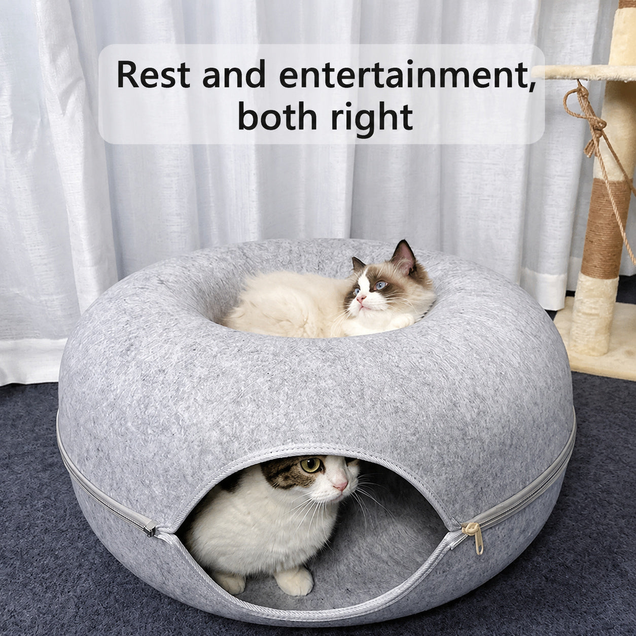 Donut Tunnel Cat Cave Lounger
