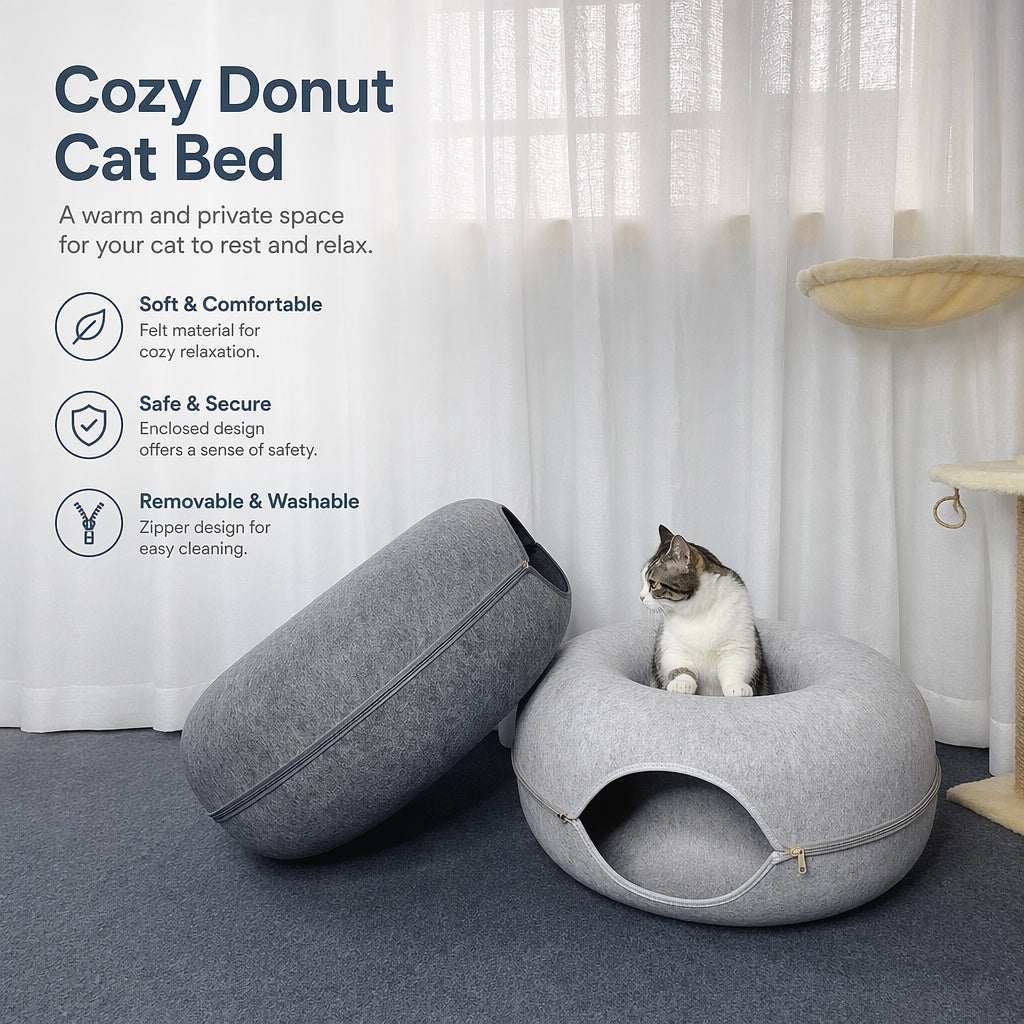 Donut Tunnel Cat Cave Lounger