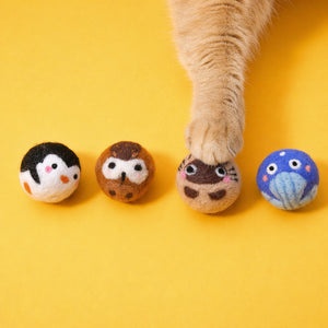 Hand-felted Wool Prey Balls