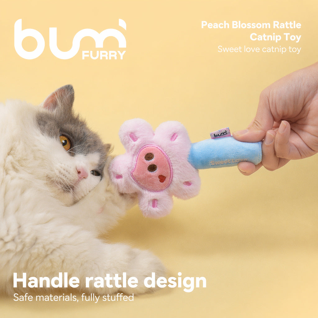 Peach Blossom Catnip Rattle
