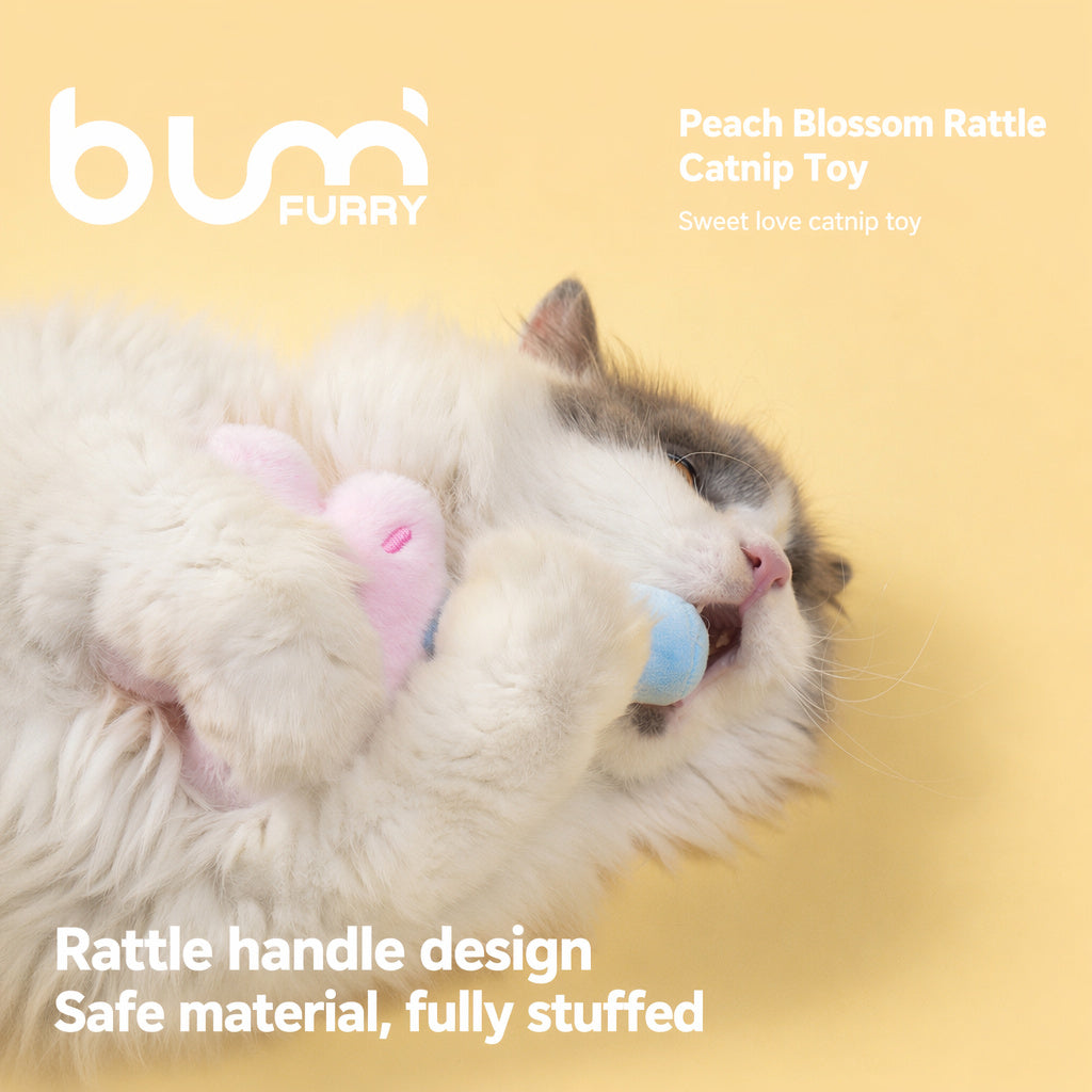 Peach Blossom Catnip Rattle