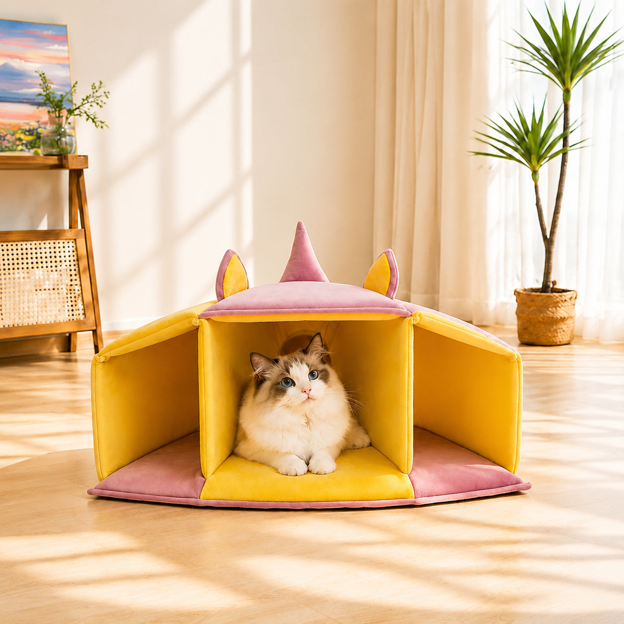 Breathable Plush Cat Tunnel