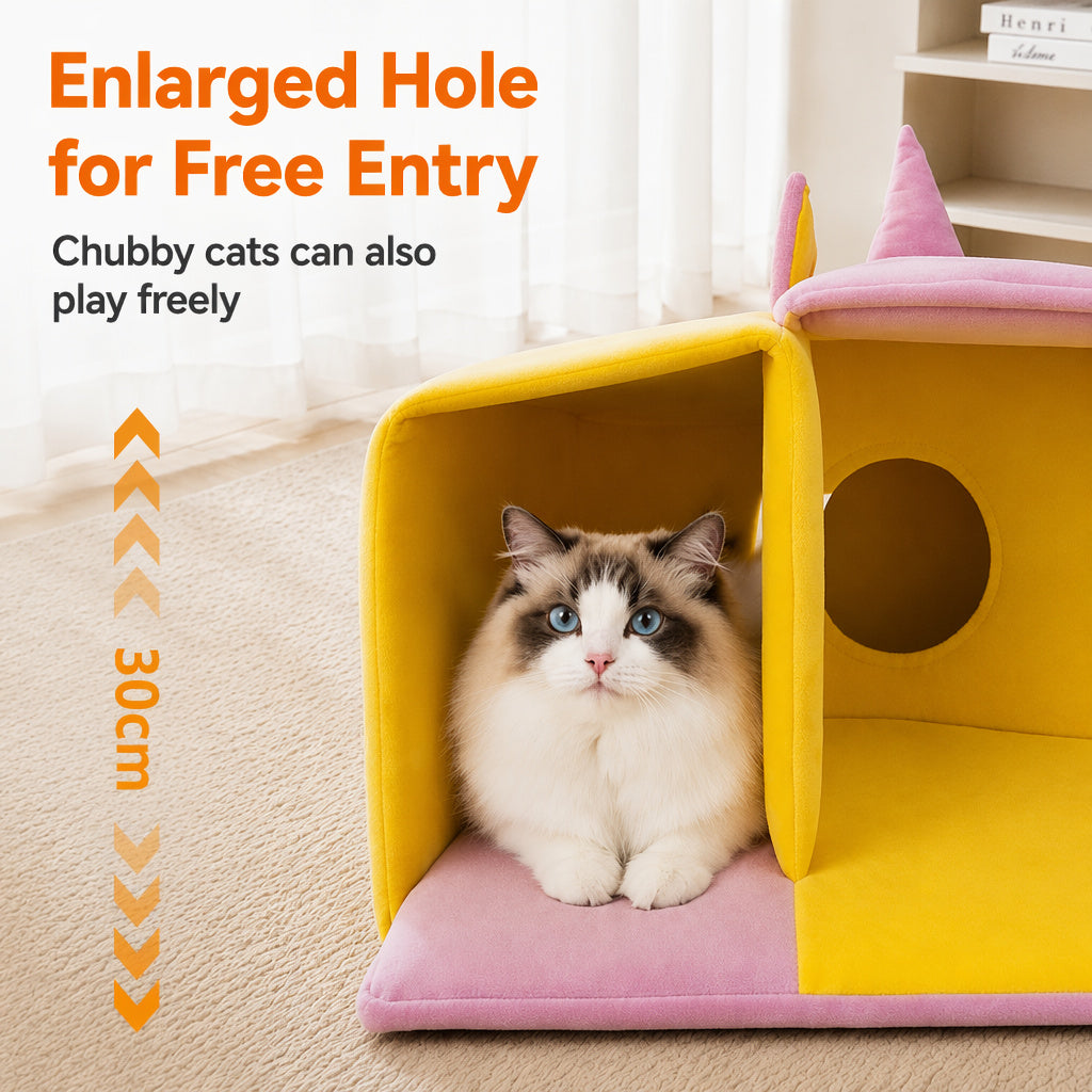 Breathable Plush Cat Tunnel