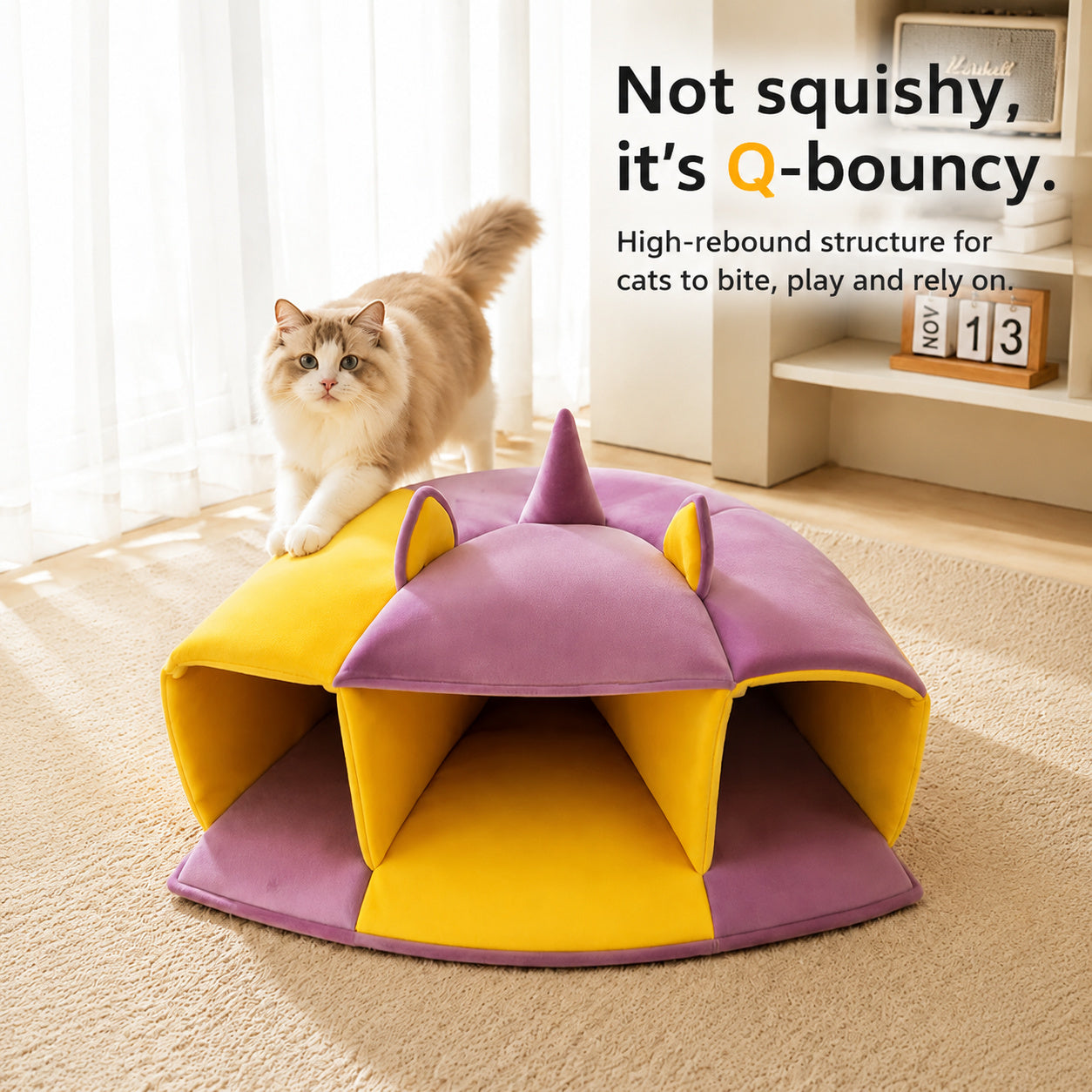 Breathable Plush Cat Tunnel