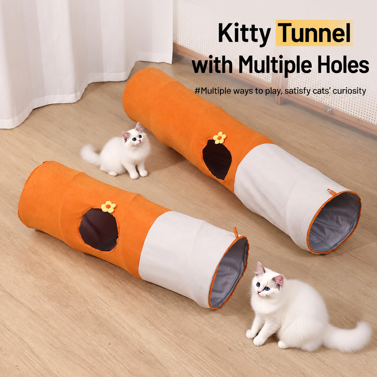 Collapsible Cat Tunnel Bed