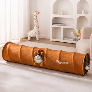 Foldable Suede Cat Tunnel
