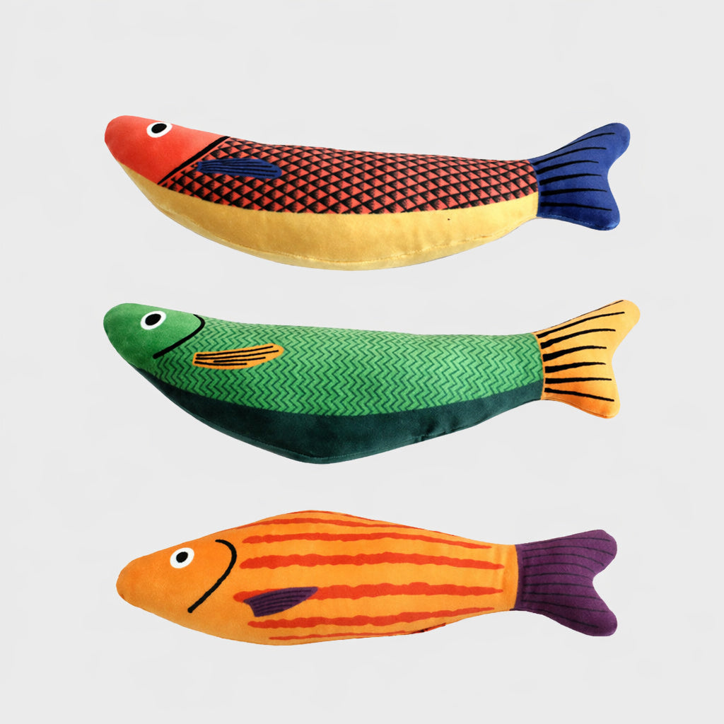 Catnip Fish Jingle Kick Toy