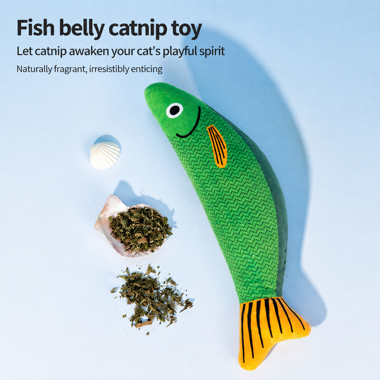 Catnip Fish Jingle Kick Toy