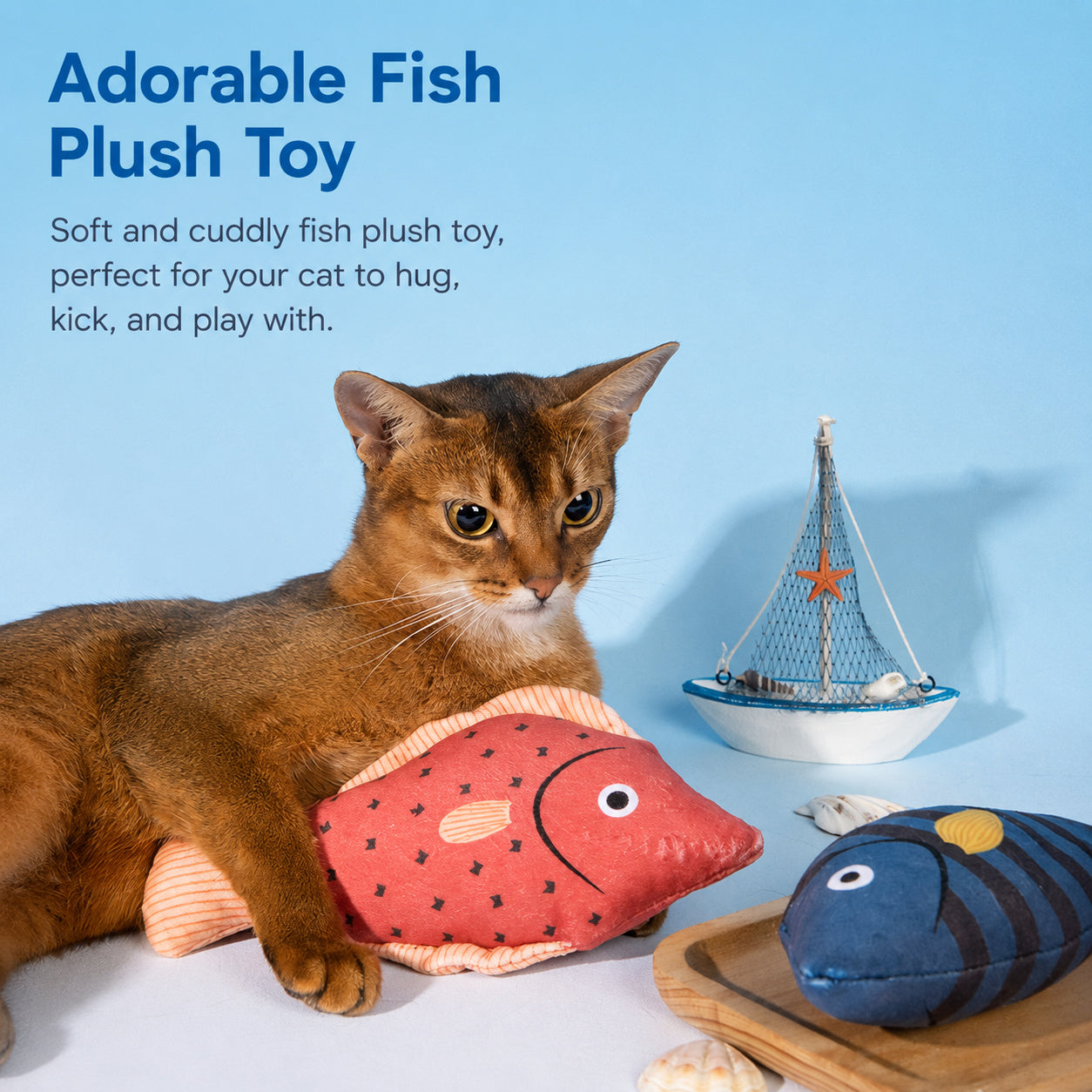 Catnip Fish Jingle Kick Toy