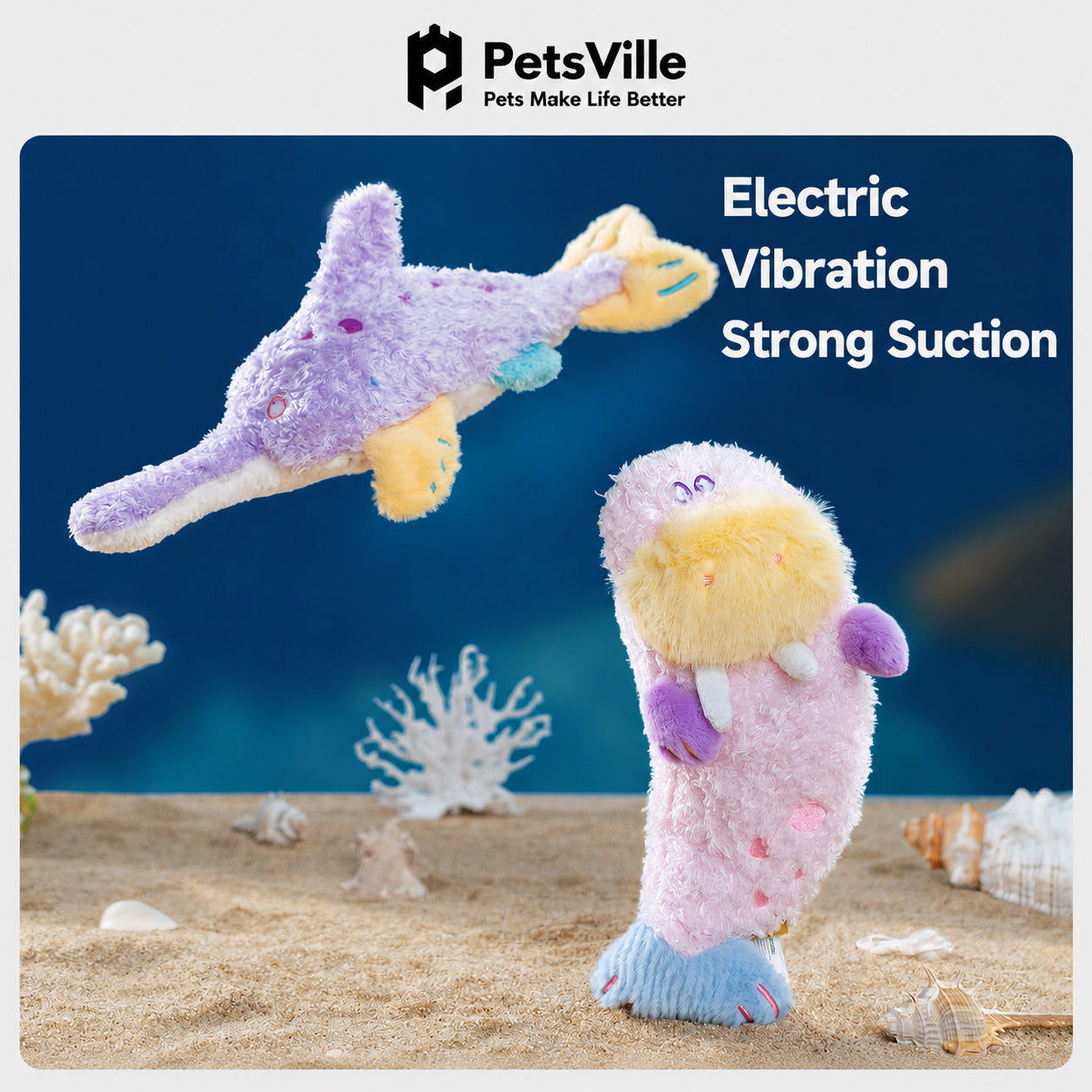Rechargeable Wiggling Ocean Dog Toy