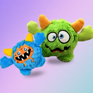 Monster squeak plush ball