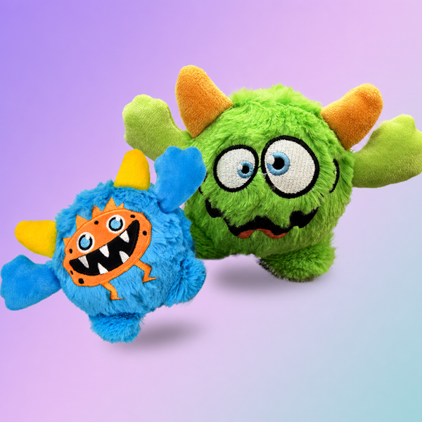 Monster squeak plush ball