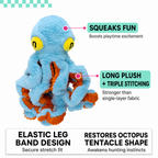 octopus squeaky tug toy