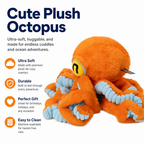 octopus squeaky tug toy