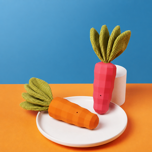Squeaky Carrot Chew Toy