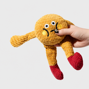 Waffle squeaky catnip plush
