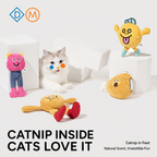 Waffle squeaky catnip plush
