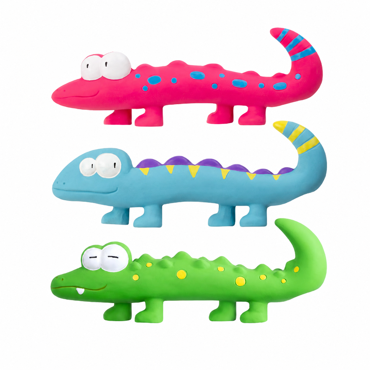 Latex squeak lizard toy