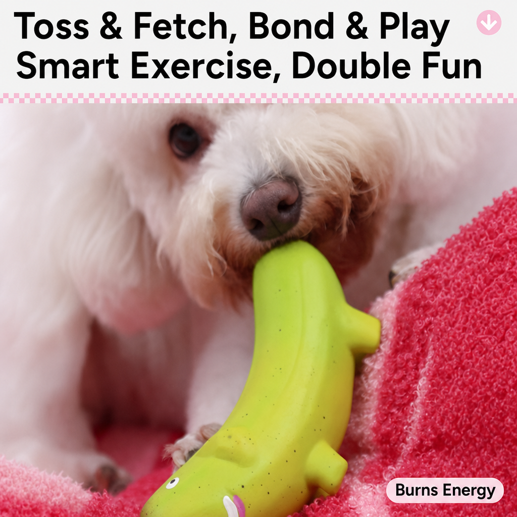Latex Banana Squeaker Toy