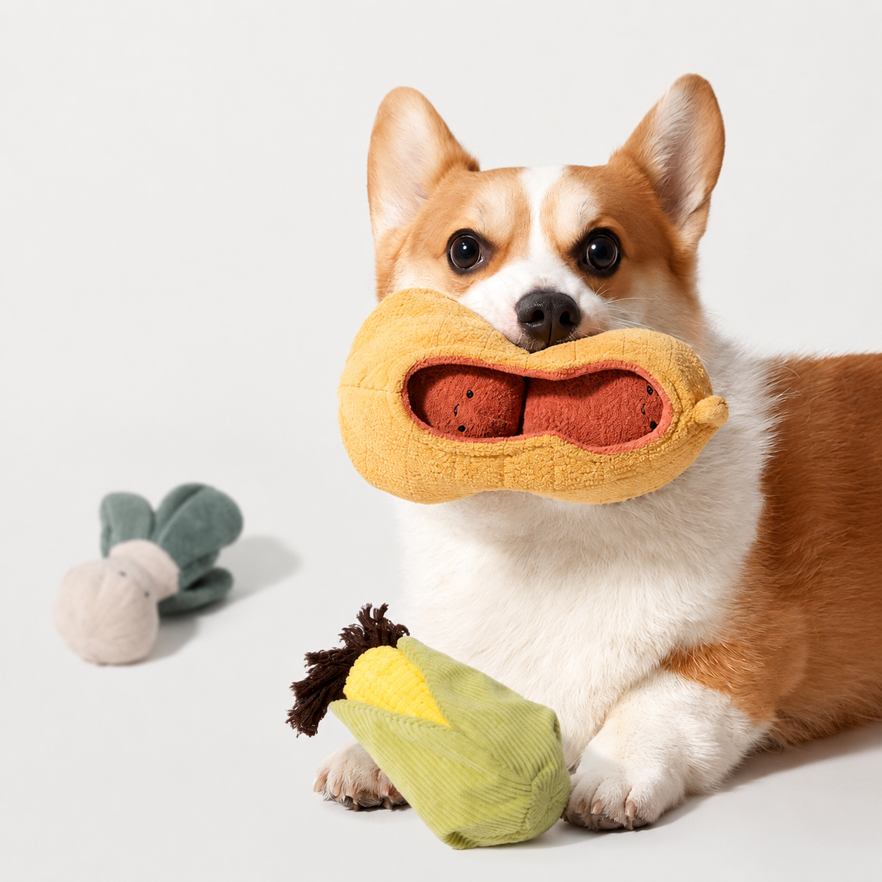 vegetable farm squeaky toy set