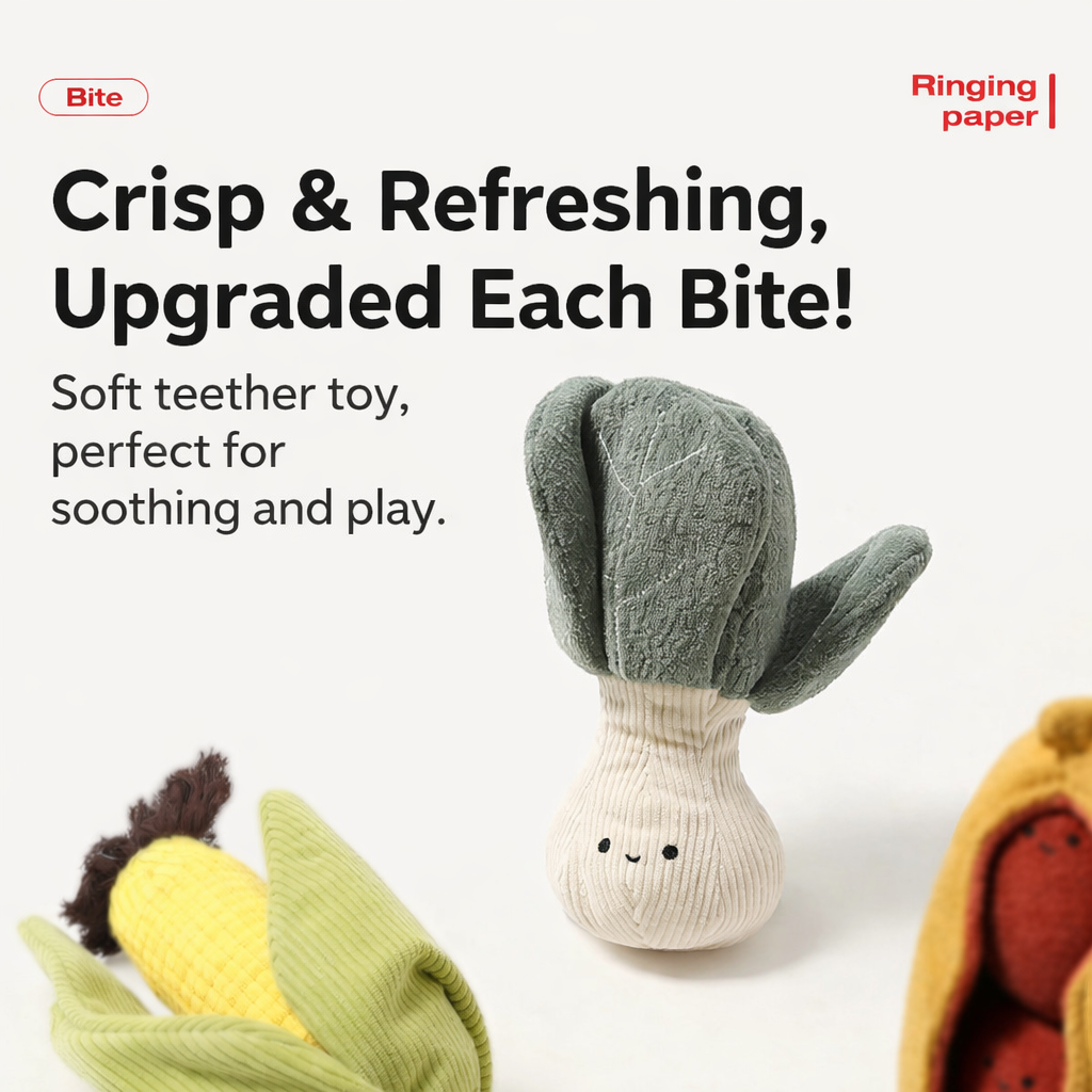 vegetable farm squeaky toy set