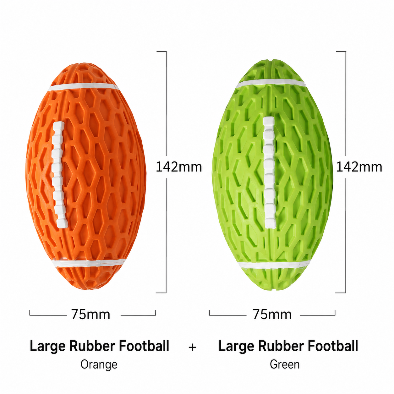 Natural Rubber Squeaky Football