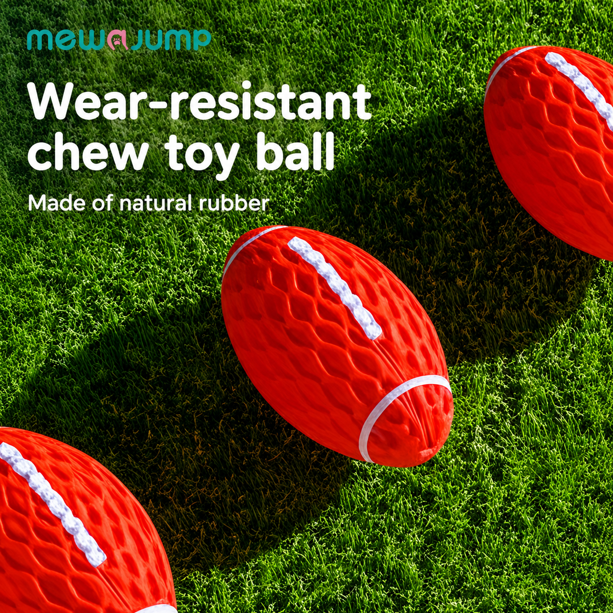 Natural Rubber Squeaky Football