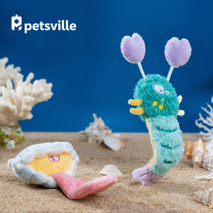 Squeaky Plush Shell Dog Toy