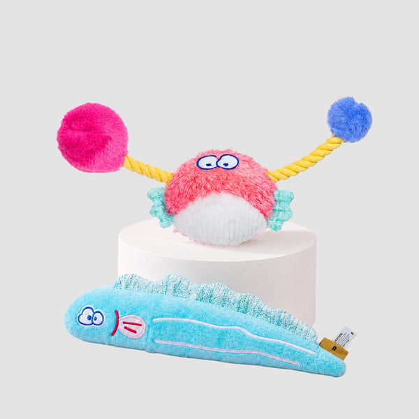 Ocean Plush Squeak Tug Toy