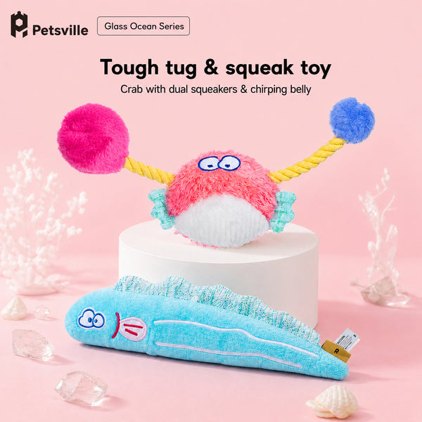 Ocean Plush Squeak Tug Toy