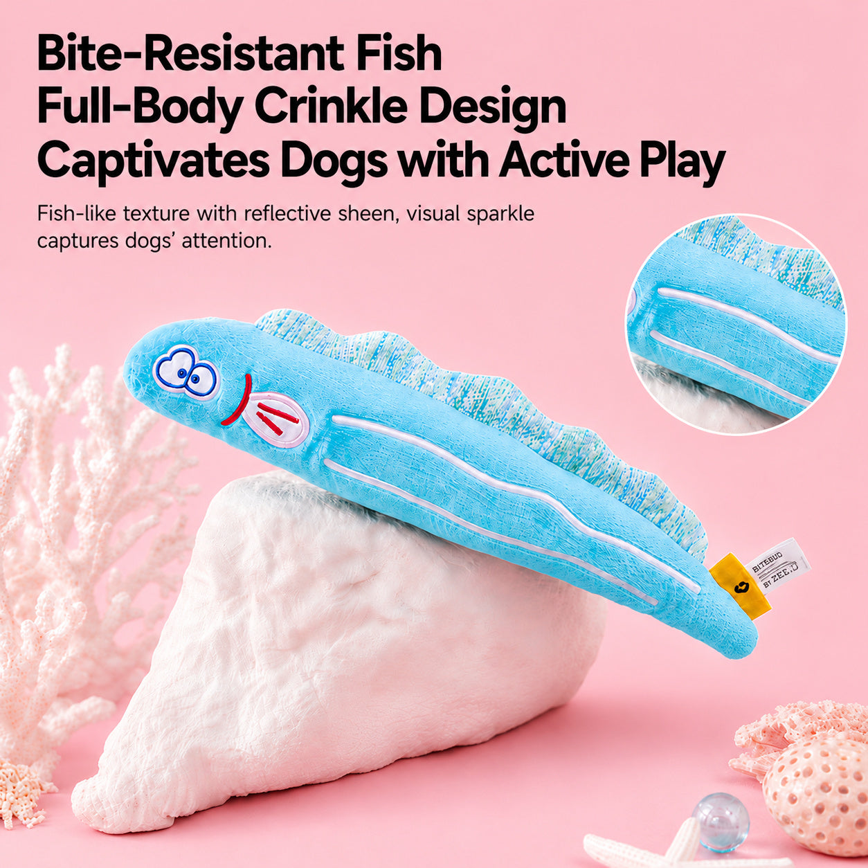 Ocean Plush Squeak Tug Toy