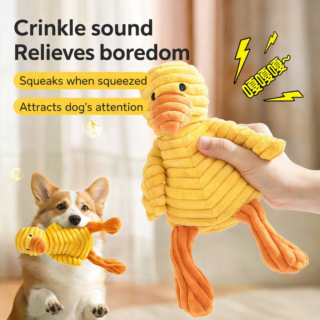 Corduroy Squeak Plush Toy