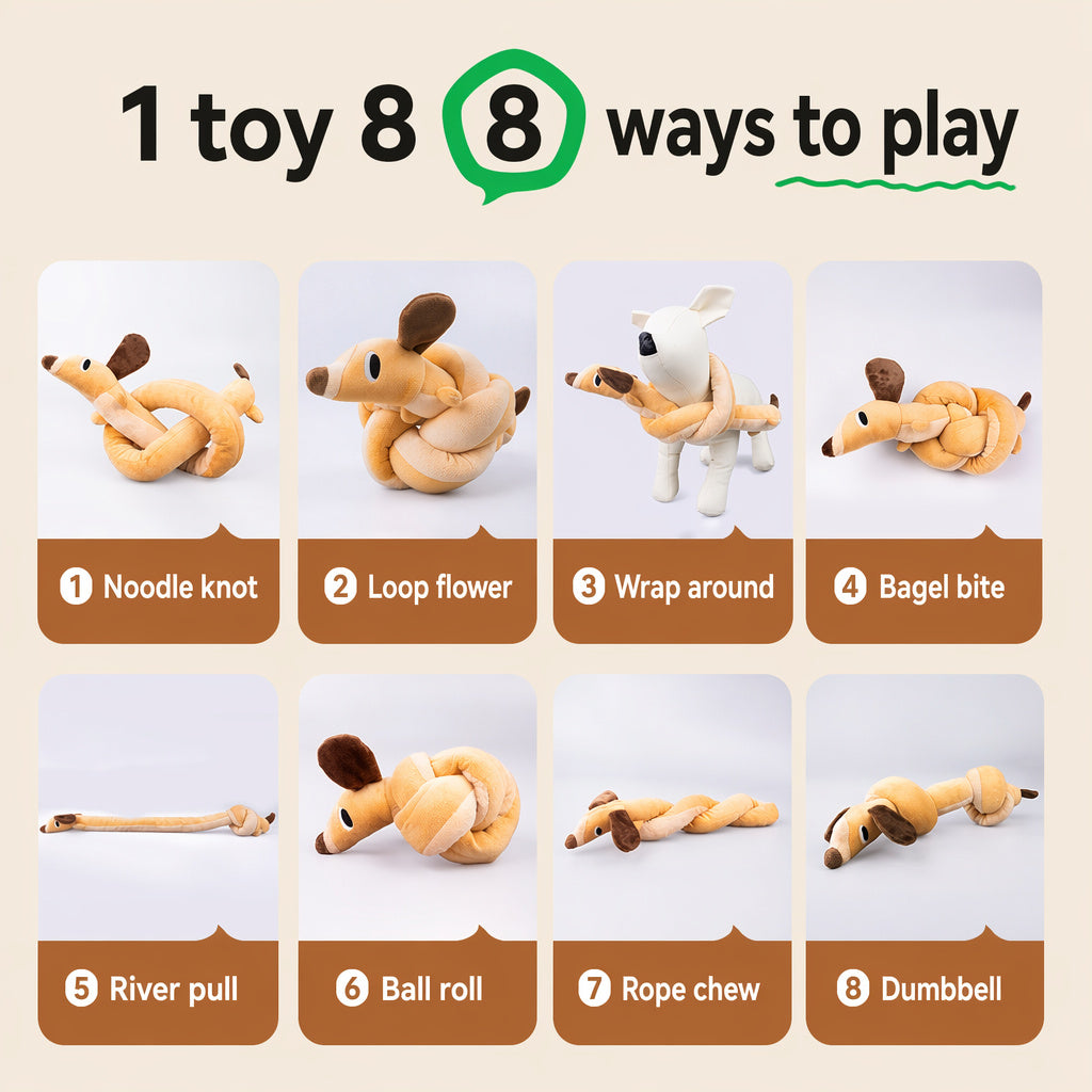 Squeaky Plush Chew Strip