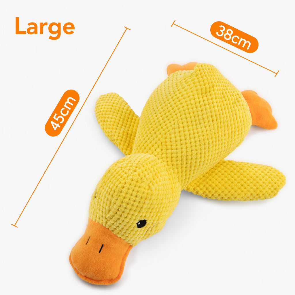 Corduroy Squeaky Duck Plush