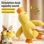 Corduroy Squeaky Duck Plush