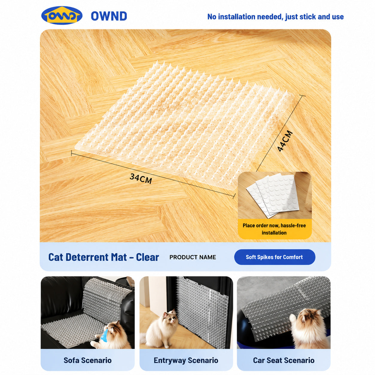 Clear Soft-Spike Cat Shield