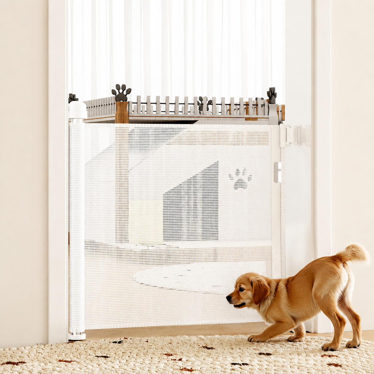 Retractable Balcony Pet Gate