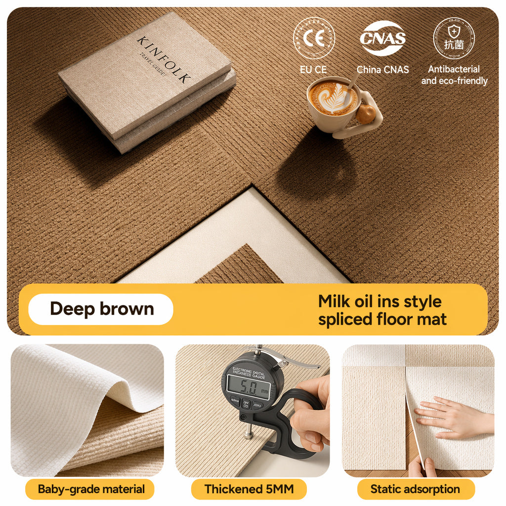 Checkerboard Milk-cream Rug