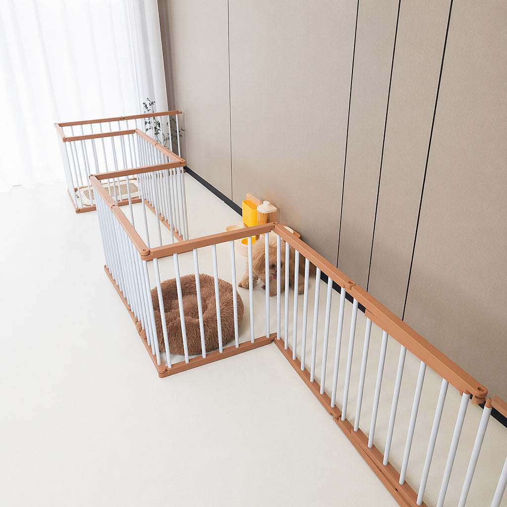 Modular No-drill Dog Playpen