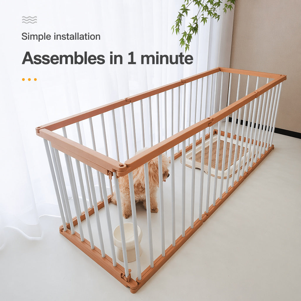 Modular No-drill Dog Playpen