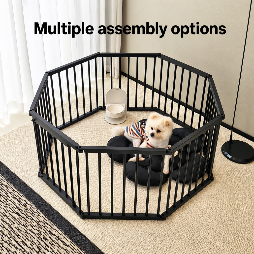 Modular Black Pet Playpen